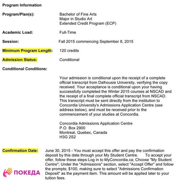 conditional offer letter