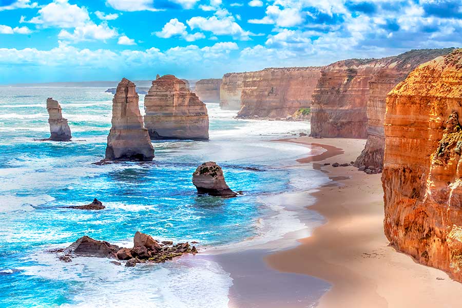 Вид на побережье Австралии, куда можно переехать из стран СНГ