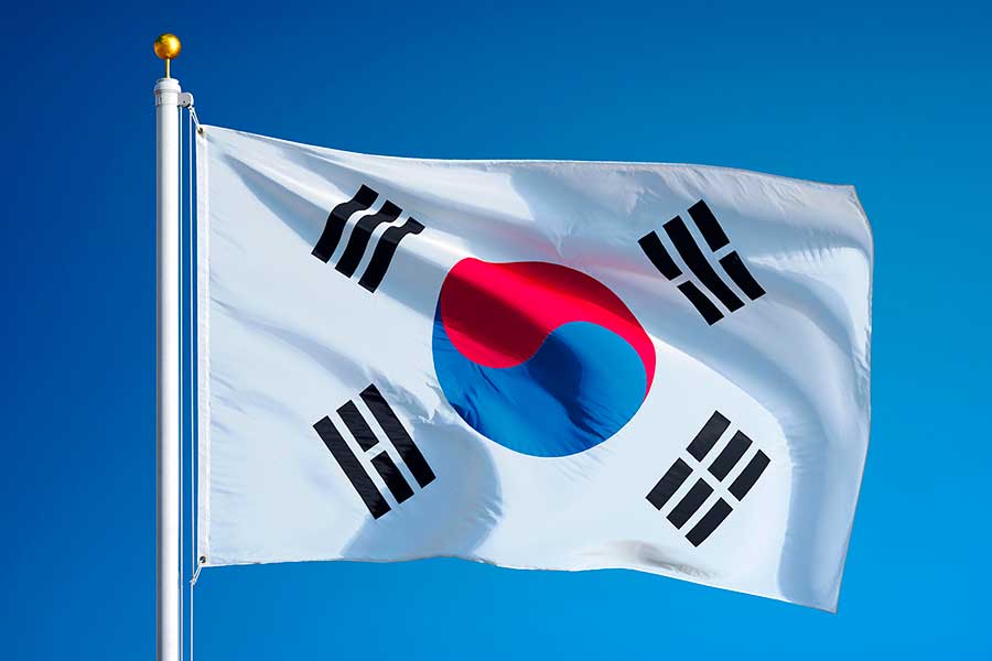 Флаг Южной Кореи, куда иностранцам надо оформлять визу