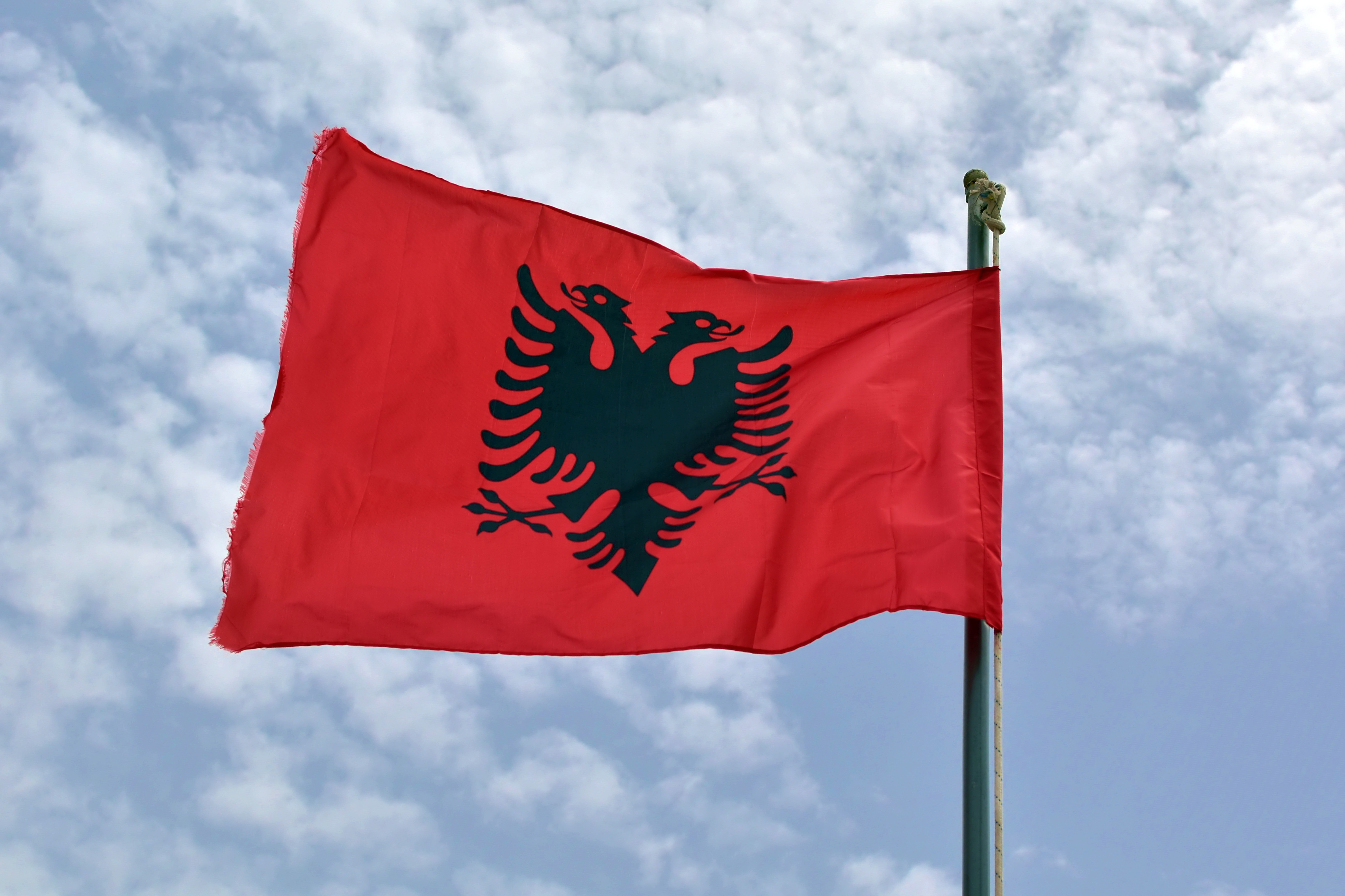 Флаг Албании, страны, визу в которую могут оформить иностранцы