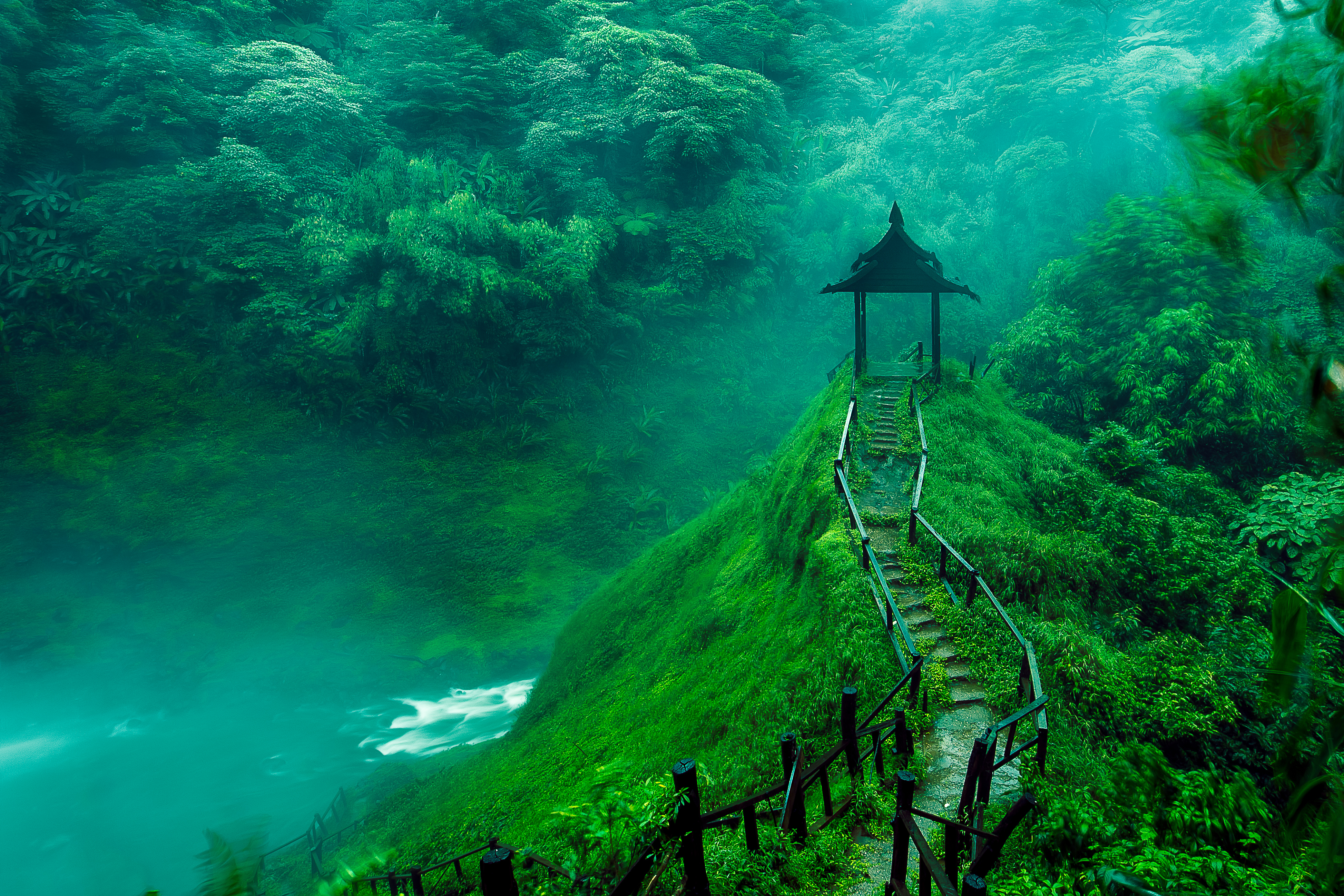Лесной пейзаж Лаоса, где иностранцы могут оформить визу
